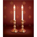 Pair of Working Dolls House Candlesticks